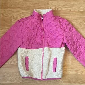 Wonder Nation Pink and Cream Puffer Jacket